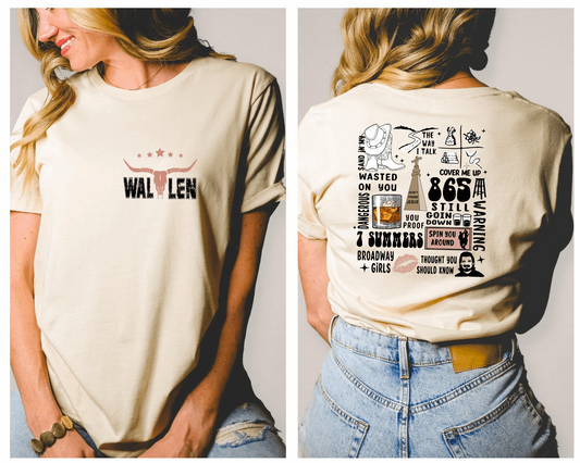WALLEN FRONT AND BACK TEE