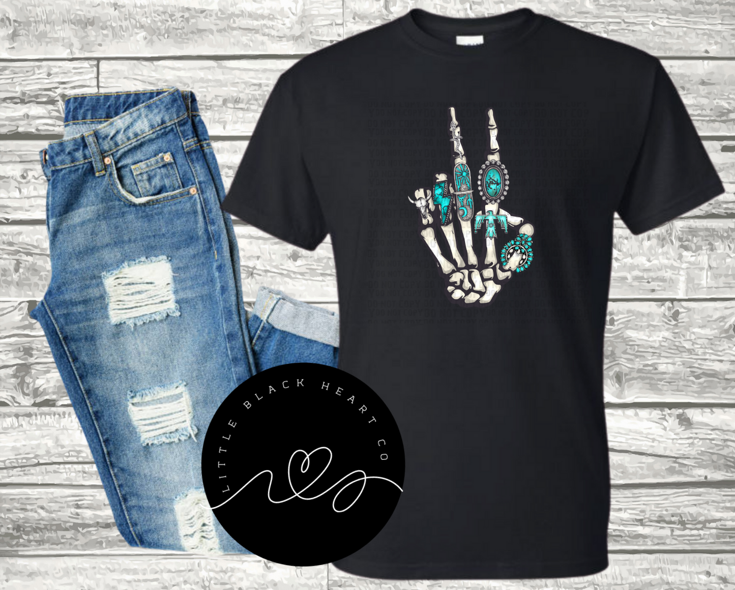 SKELTON HAND CONCHO RING TEES