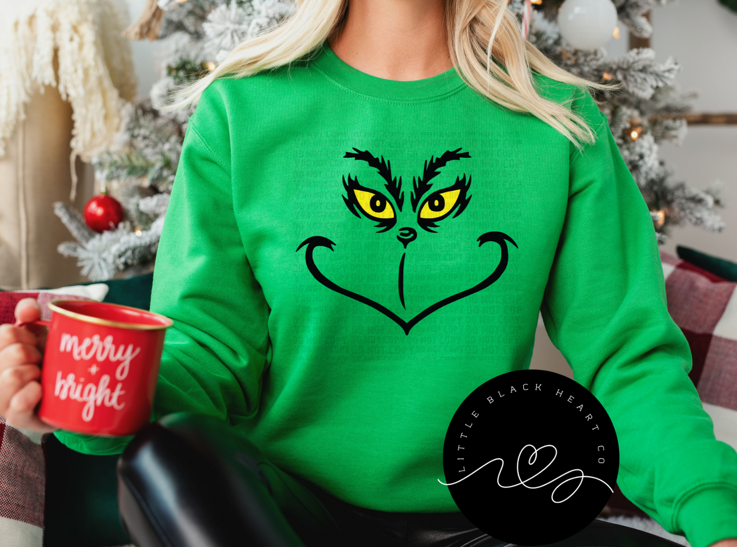 GRINCH FACE SWEATSHIRTS